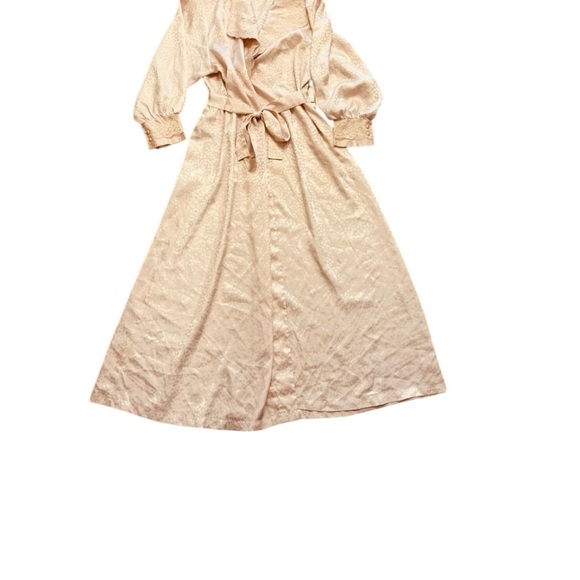 Vintage Pale Pink Victoria Secret Brocade Long Robe M - Picture 3 of 6